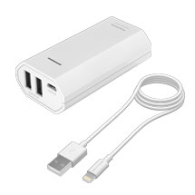 商品写真 TL86LAW「モバイルバッテリー5200USB-A2ポート2.4A」