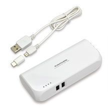 商品写真 TPLA14CCAW「ACモバイルバッテリー5200 C・A 2ﾎﾟｰﾄ2.4A」