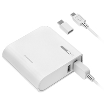 商品写真 TLA16SCAW「ACモバイルバッテリー5200 Type-C変換アダプタ付」