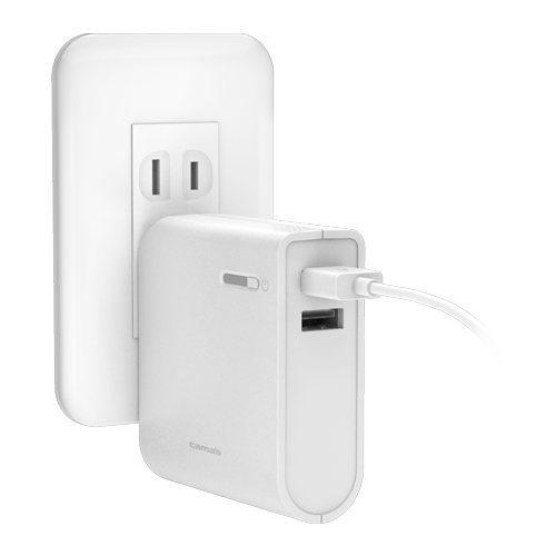 商品写真3 TLA16SCAW「ACモバイルバッテリー5200 Type-C変換アダプタ付」